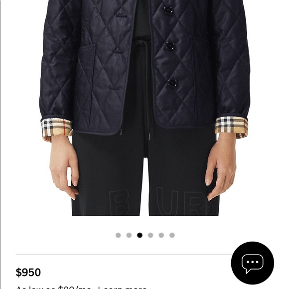 Burberry silver quilt jacket Never wore - Picture 14 of 15